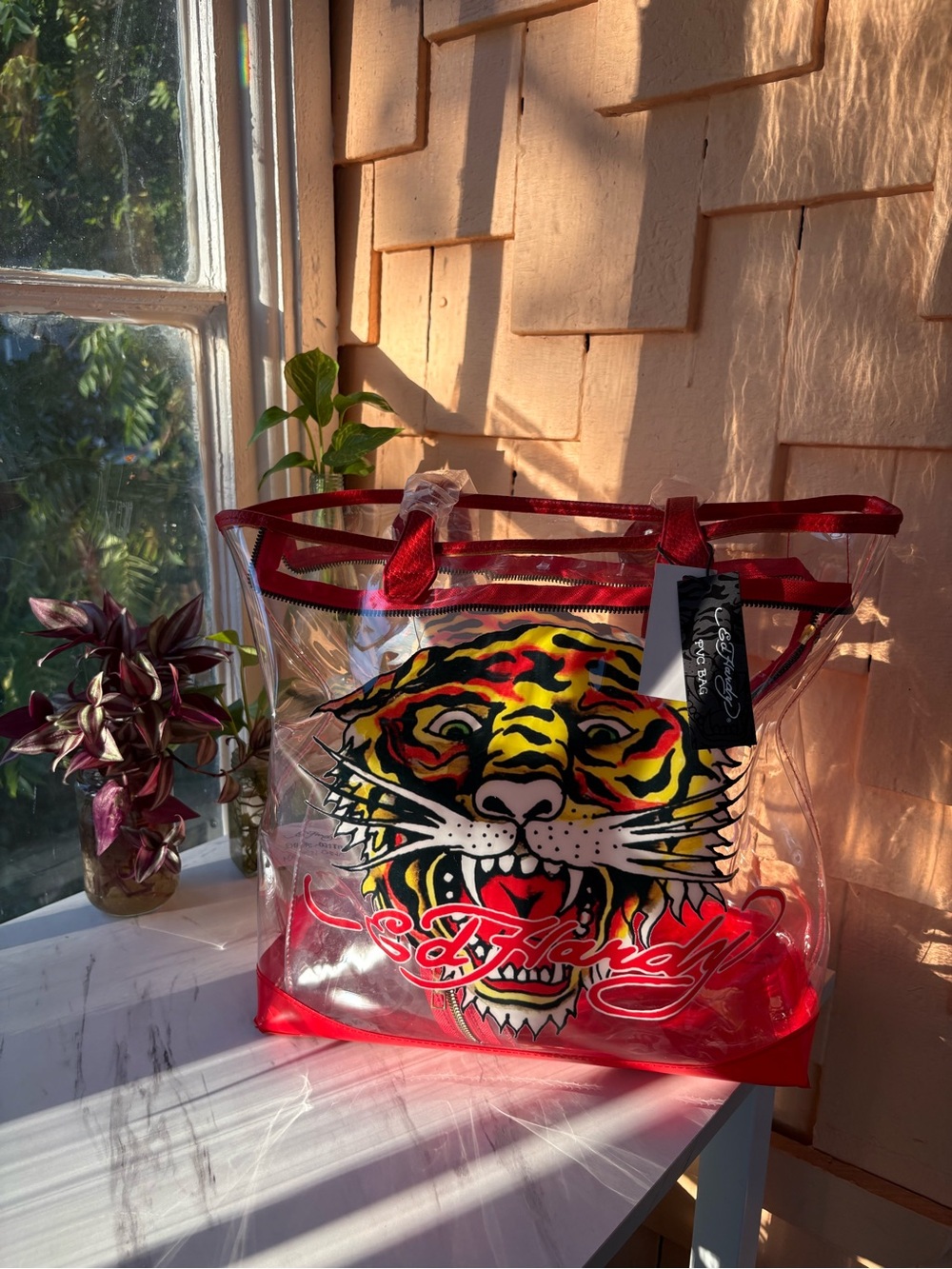 Ed Hardy Forever PVC Beach Tote Bag